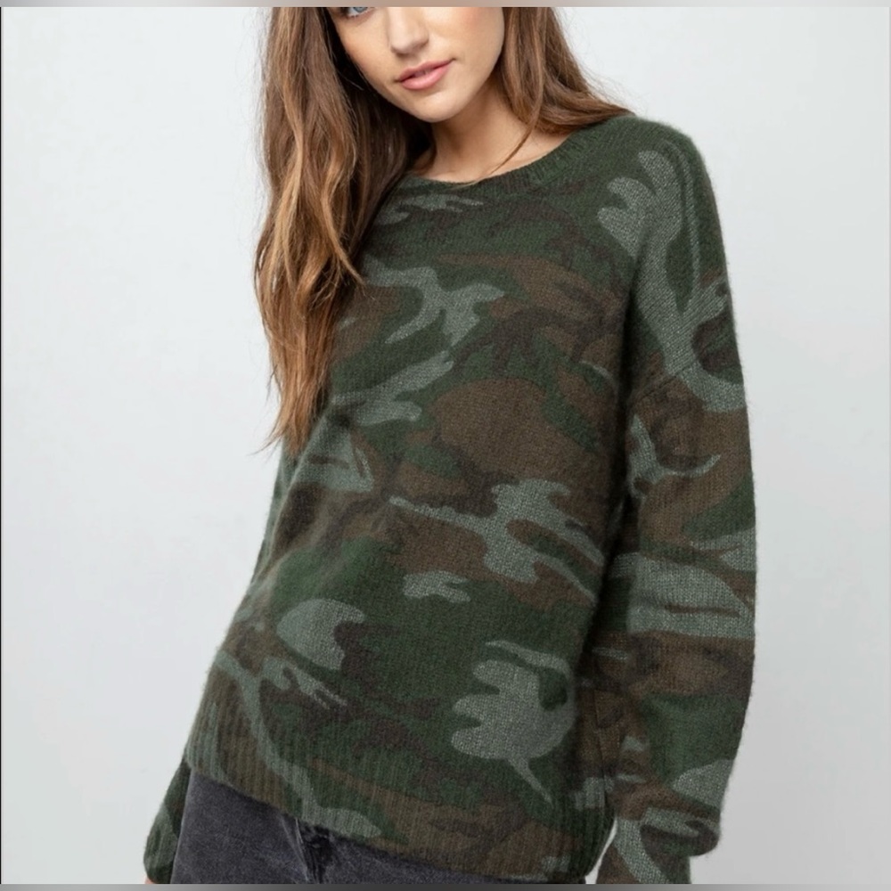 Rails Perci Jungle Camo Wool Sweater Size Small - image 1
